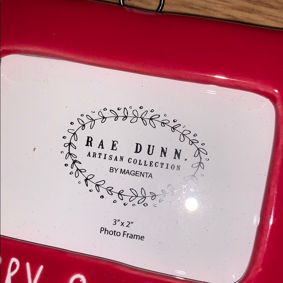 NIB Rae Dunn "Merry & Bright" Photo Frame Ornament - Picture 5 of 7